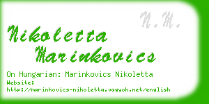 nikoletta marinkovics business card